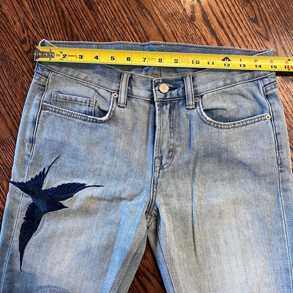 ALL SAINTS RELAXED MID RISE BIRD EMBROIDERED JEANS - Picture 12 of 14